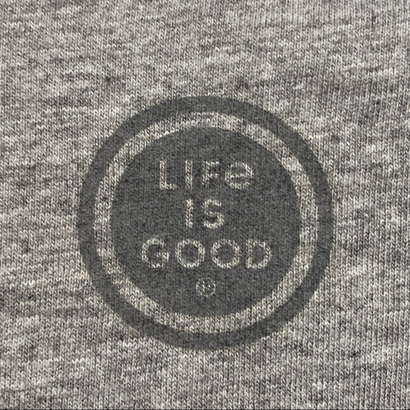 Life is Good Crusher Tee Virtual Meeting Dogs Gray XS - Picture 9 of 9
